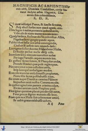 Magnificis ac sapientissimis viris