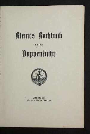 Kleines Kochbuch für die Puppenküche