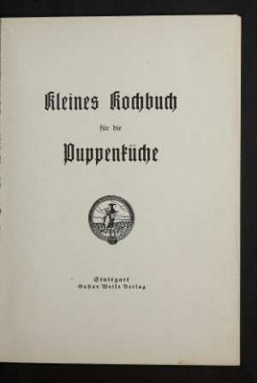 Kleines Kochbuch für die Puppenküche