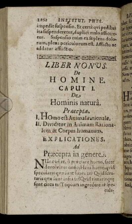 Caput I. De Hominis natura.