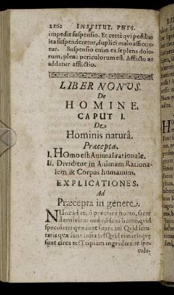Caput I. De Hominis natura.