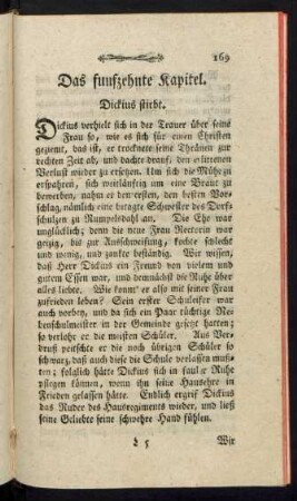 Das funfzehnte Kapitel. Dickius stirbt.