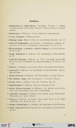 Mobiliar (Nr. 1-270)