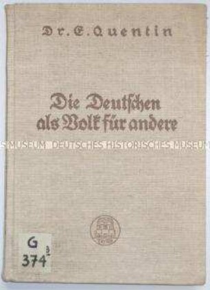 Schrift über die Geschichte des deutschen Volkes