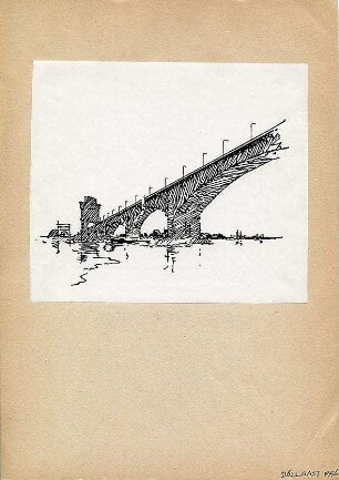 Döllgast, Hans; München; Augsburg; Handzeichnungen - Brücke