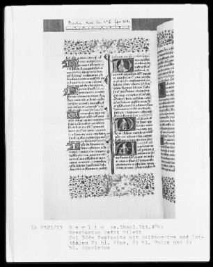 Breviarium Petri Mileti — ---, Folio 304versoBuchseite