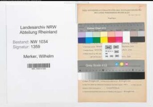 Entnazifizierung Wilhelm Merker , geb. 08.03.1882 (Obermaschinist)