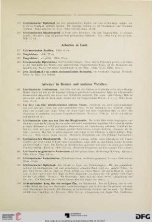 Arbeiten in Lack (Nr. 177-181)