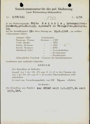 Reichle, Fritz