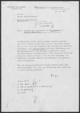 Wiernsheim: Inspektionsbericht 1965