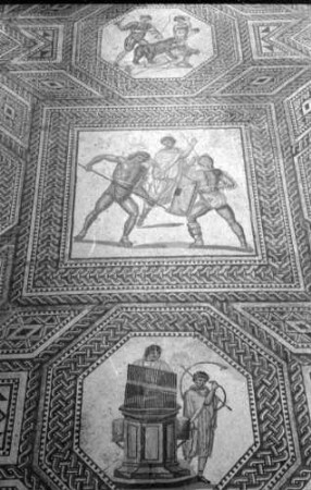 Nennig: Römischer Mosaikfußboden, Ausschnitte