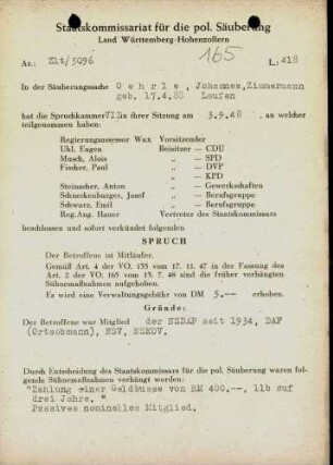 Oehrle, Johannes