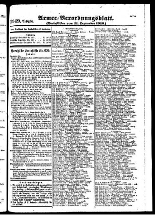 1149.Ausgabe. Montag, 11. September 1916