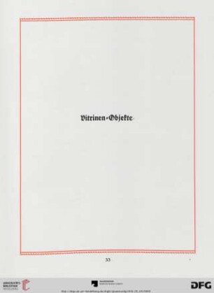 Vitrinen=Objekte (Nr. 88-143)