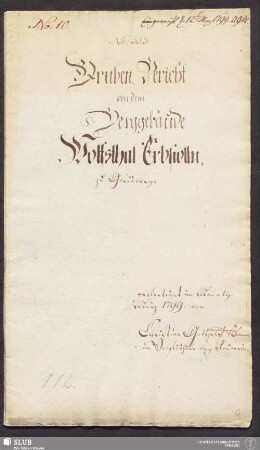 Gruben-Bericht von dem Berggebäude Wolfsthal Erbstolln, zu Gleisberg - 17.6274 4.