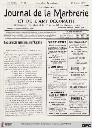 No. 42 (16 Juillet 1905)