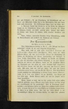 ¬Der¬ Turnunterricht