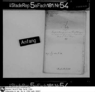 Bericht des Oberinspektors Engel Hartmann von Ehrenthal über den verzögerten Eingang der Konsumtionsakzise im Land Wursten