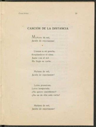 Canción de la distancia