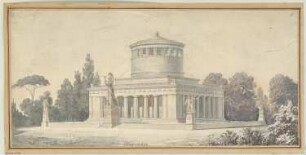 Grabmal für einen Feldherrn Monatskonkurrenz September 1851: Perspektivische Ansicht