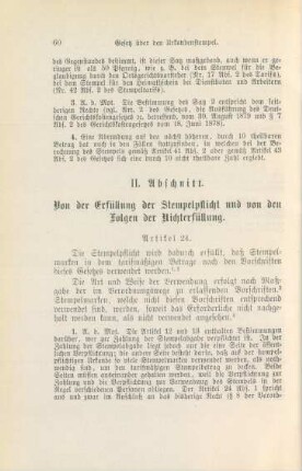 II. Abschnitt. Von der Erfüllung der Stempelpflicht und von den Folgen der Nichterfüllung