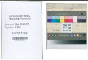 Entnazifizierung Franz Einhoff , geb. 19.01.1913 (Sparkassenangestellter)
