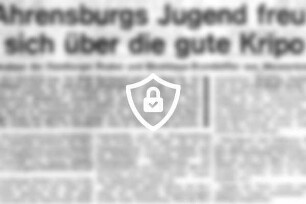 Ahrensburgs Jugend freut sich über die gute Kripo