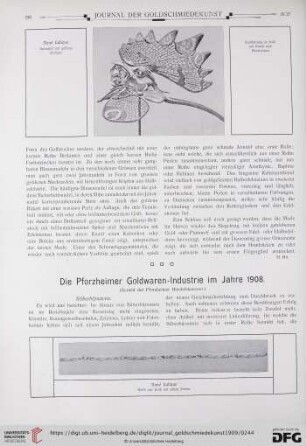 Die Pforzheimer Goldwaren-Industrie im Jahre 1908