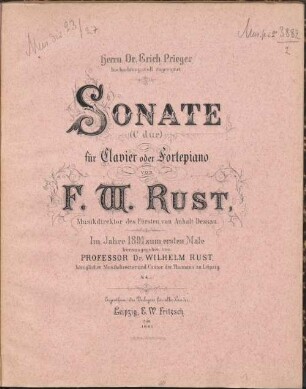 Sonate (C-Dur) : für Clavier oder Fortepiano