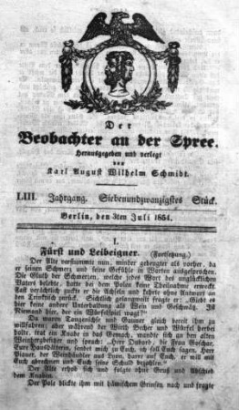 27. Stück, 3. Juli 1854