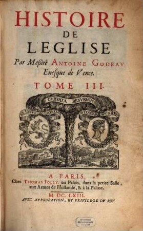 Histoire De L'Eglise, 3