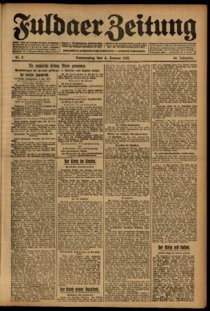 Ausgabe vom Donnerstag, den 04. Januar 1917.