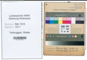 Entnazifizierung Walter Terbruggen , geb. 03.07.1889 ()