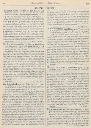 541-544 Kleine Kritiken