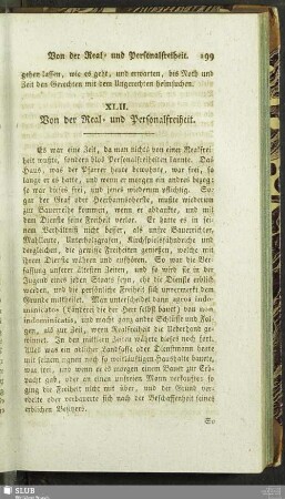 XLII. Von der Real- und Personalfreiheit