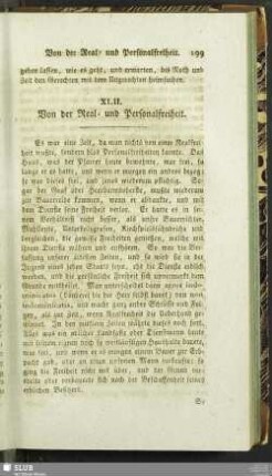 XLII. Von der Real- und Personalfreiheit