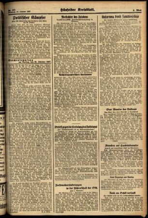 Zweite Ausgabe vom Mittwoch, den 27. Oktober 1937.