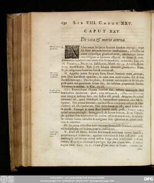 Caput XXV. De vita & morte aeterna.
