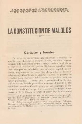 I. Carácter y fuentes