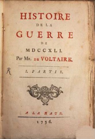 Histoire De La Guerre De MDCCXLI, 1