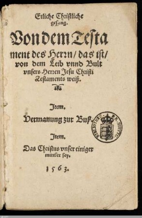 Etliche christliche Gesang