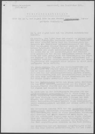 Geradstetten: Visitationsbericht mit Pfarrbericht 1950
