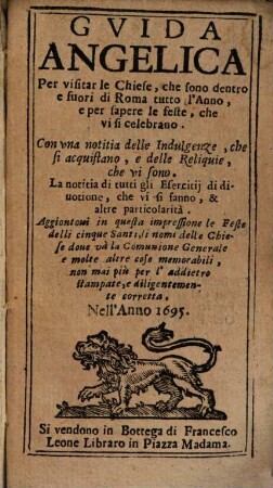 Guida angelica perpetua per visitar le chiese di Roma