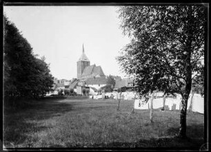Schlawe (Slawno/Polen). Stadtansicht mit Stadtpfarrkirche