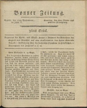 Bönnisches Intelligenzblatt. 1796-1796