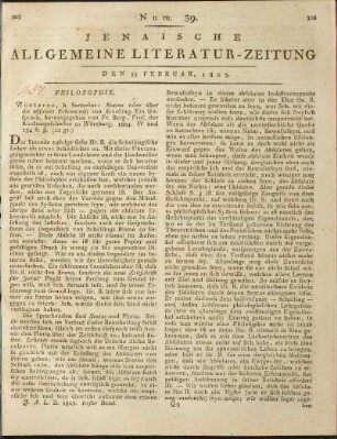 Num. 39. Den 15. Februar 1805