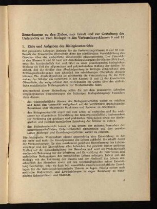 1. Ziele und Aufgaben des Biologieunterrichts