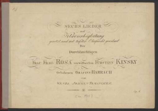 Sechs Lieder mit Klavierbegleitung Op. 6