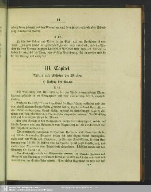 III. Capitel. Aufzug und Ablösen der Wachen