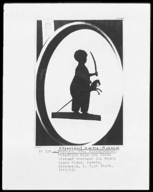 Silhouette des Friedrich Krug von Nidda als Knabe